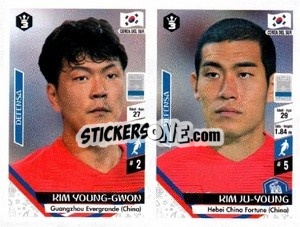 Sticker Kim Young-Gwon / Kim Ju-Young - Russia 2018 - 3 REYES