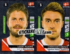 Sticker Lasse Schone / Christian Eriksen - Russia 2018 - 3 REYES