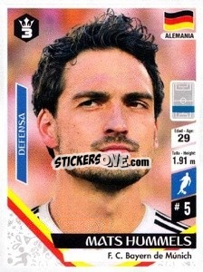 Cromo Mats Hummels - Russia 2018 - 3 REYES