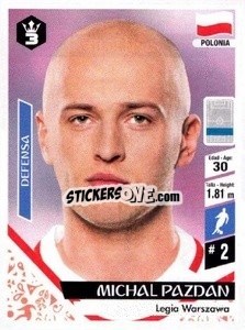 Sticker Michal Pazdan - Russia 2018 - 3 REYES