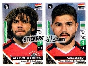 Sticker Mohamed Elneny / Sam Morsy - Russia 2018 - 3 REYES