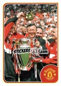 Figurina Sir Alex Ferguson with Premier League Trophy - Manchester United 2011-2012 n. L - Panini