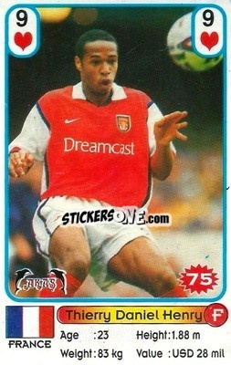 Sticker Thierry Henry - Champions 2001 - Akas Akbalik
