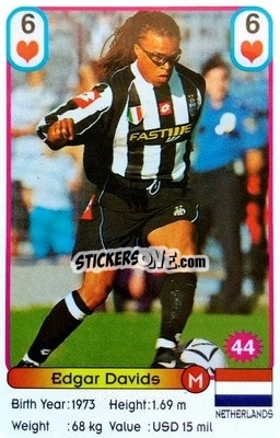 Sticker Edgar Davids - Football Stars New Season 2002 n. 44 - Akas Akbalik
