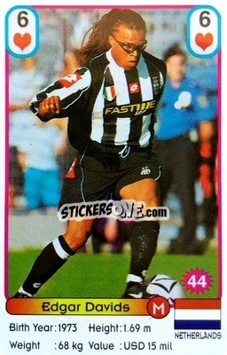 Sticker Edgar Davids - Football Stars New Season 2002 - Akas Akbalik
