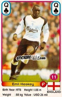 Sticker Emile Heskey - Football Stars New Season 2002 - Akas Akbalik
