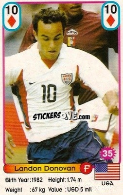 Sticker Landon Donovan - Football Stars New Season 2002 - Akas Akbalik
