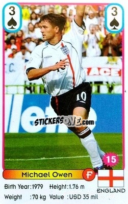 Sticker Michael Owen - Football Stars New Season 2002 - Akas Akbalik
