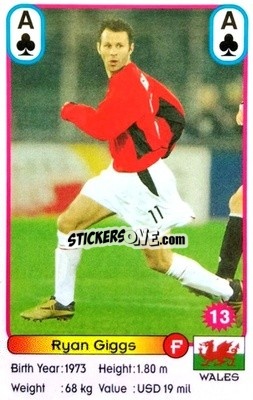 Sticker Ryan Giggs - Football Stars New Season 2002 - Akas Akbalik
