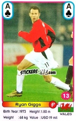 Sticker Ryan Giggs - Football Stars New Season 2002 n. 13 - Akas Akbalik
