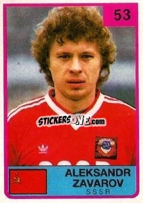 Sticker Aleksandr Zavarov - The Stars of Football 1986 n. 53 - ALL SPORT
