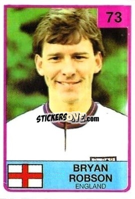 Sticker Bryan Robson - The Stars of Football 1986 n. 73 - ALL SPORT
