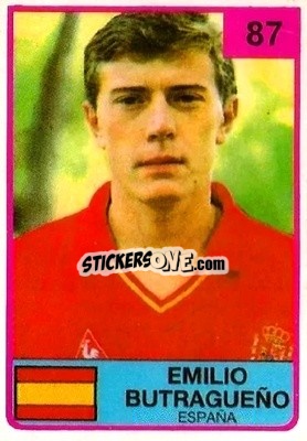 Cromo Emilio Butragureno - The Stars of Football 1986 - ALL SPORT
