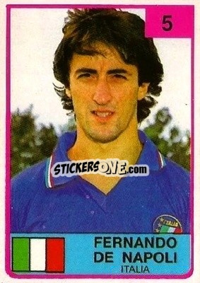 Cromo Fernando De Napoli - The Stars of Football 1986 - ALL SPORT
