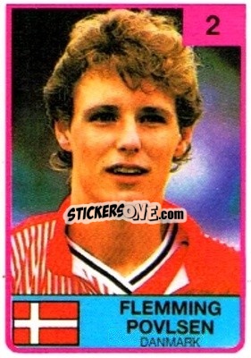 Sticker Flemming Povlsen - The Stars of Football 1986 - ALL SPORT
