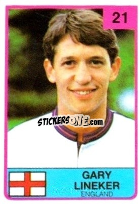 Sticker Gary Lineker - The Stars of Football 1986 n. 21 - ALL SPORT
