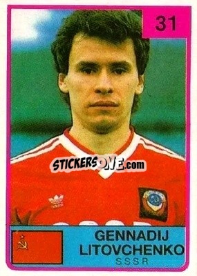 Sticker Gennadij Litovchenko - The Stars of Football 1986 n. 31 - ALL SPORT
