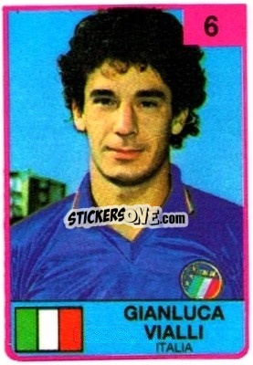Cromo Gianluca Vialli - The Stars of Football 1986 - ALL SPORT
