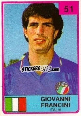 Cromo Giovanni Francini - The Stars of Football 1986 - ALL SPORT
