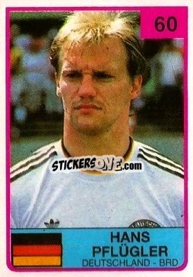 Cromo Hans Pflugler - The Stars of Football 1986 - ALL SPORT
