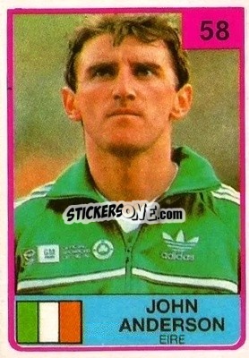 Sticker John Anderson - The Stars of Football 1986 n. 58 - ALL SPORT
