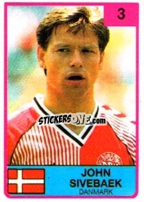 Sticker John Sivebaek - The Stars of Football 1986 - ALL SPORT
