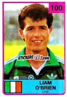 Sticker Liam O'Brien - The Stars of Football 1986 - ALL SPORT
