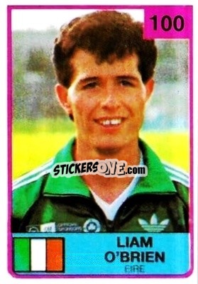 Sticker Liam O'Brien - The Stars of Football 1986 n. 100 - ALL SPORT
