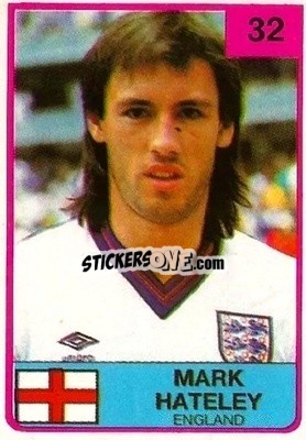 Sticker Mark Hateley - The Stars of Football 1986 n. 32 - ALL SPORT
