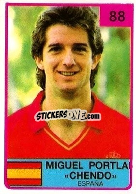 Cromo Miguel Chendo - The Stars of Football 1986 - ALL SPORT
