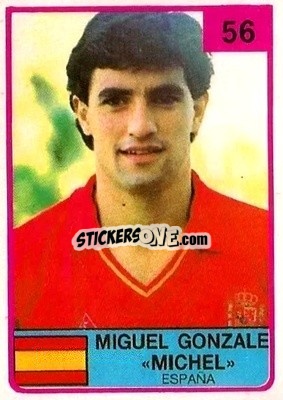 Cromo Miguel Gonzalez Michel - The Stars of Football 1986 - ALL SPORT

