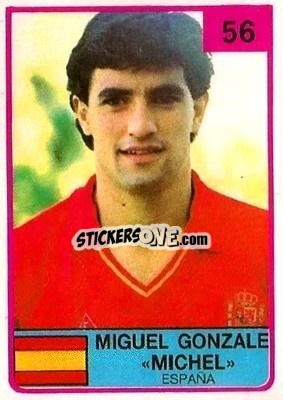 Sticker Miguel Gonzalez Michel - The Stars of Football 1986 n. 56 - ALL SPORT
