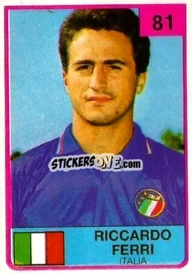 Sticker Riccardo Ferri - The Stars of Football 1986 - ALL SPORT
