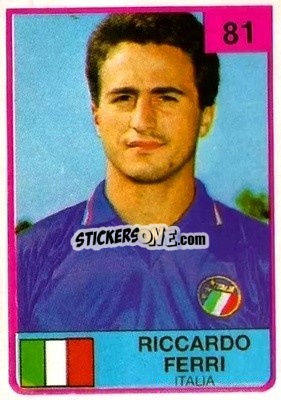 Sticker Riccardo Ferri - The Stars of Football 1986 n. 81 - ALL SPORT
