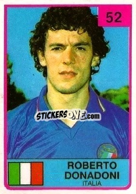 Sticker Roberto Donadoni - The Stars of Football 1986 - ALL SPORT
