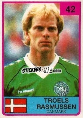 Sticker Troel Rasmussen - The Stars of Football 1986 - ALL SPORT
