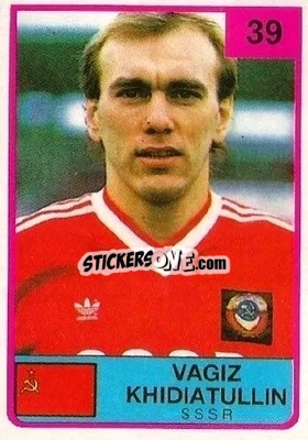 Sticker Vagiz Khidiatullin - The Stars of Football 1986 - ALL SPORT
