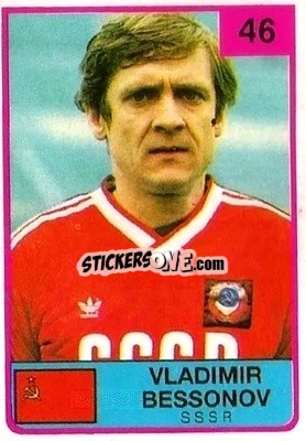 Sticker Vladimir Bessonov - The Stars of Football 1986 - ALL SPORT
