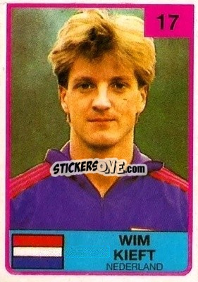 Sticker Wim Kieft - The Stars of Football 1986 - ALL SPORT
