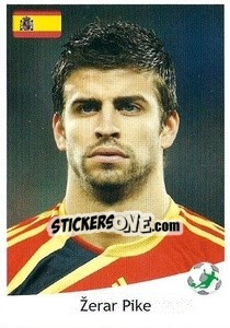 Sticker Piqué - Svetsko Fudbalsko Prvenstvo Južna Afrika 2010 n. 375 - AS SPORT
