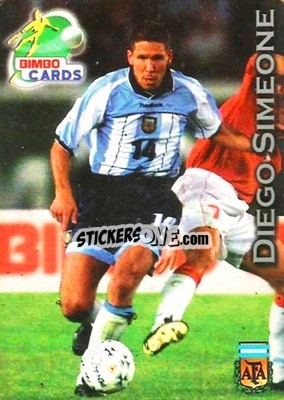 Cromo Diego Simeone - Las Selecciones Mundialistas 2002 - Bimbo