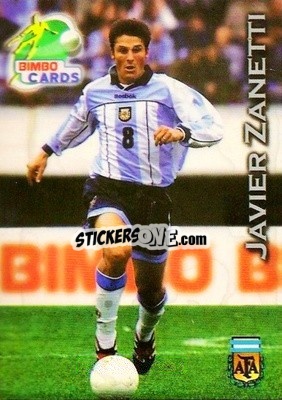 Cromo Javier Zanetti - Las Selecciones Mundialistas 2002 - Bimbo