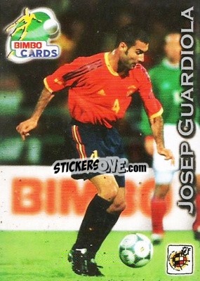 Cromo Josep Guardiola - Las Selecciones Mundialistas 2002 - Bimbo