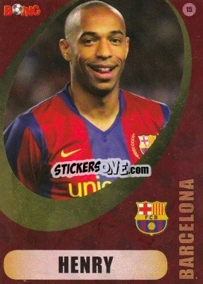 Sticker Thierry Henry - Superstars 2008-2011 n. 15 - BOING