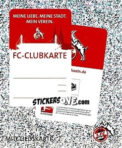 Sticker Mitgliederkarte - Fc Köln 2011-2012 n. 103 - Panini
