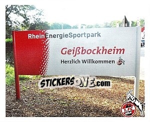 Sticker Geißbockheim. Herzlich Willkommen.