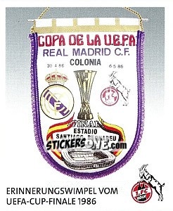 Sticker Erinnerungswimpel Vom Uefa-Cup-Finale 1986 - Fc Köln 2011-2012 n. 164 - Panini