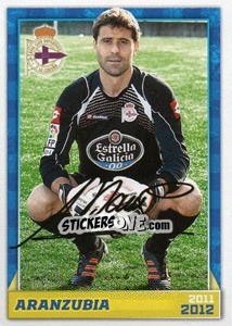 Cromo Aranzubia (autógrafo) - R.C. Deportivo 2011-2012 - Panini