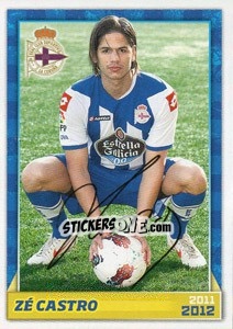Cromo Zé Castro (autógrafo) - R.C. Deportivo 2011-2012 n. 53 - Panini