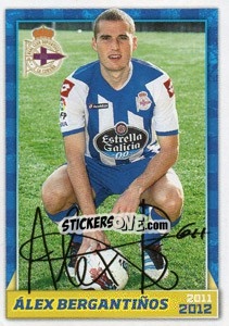 Cromo Álex Bergantiños (autógrafo) - R.C. Deportivo 2011-2012 - Panini